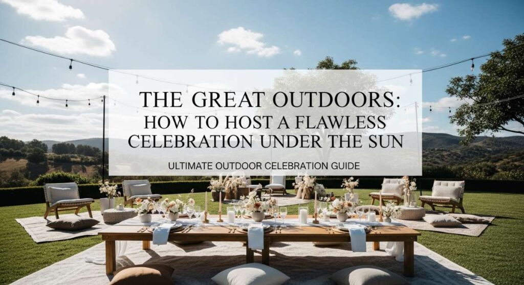 featured: the great outdoors: how to host a flawless celebration under the sun