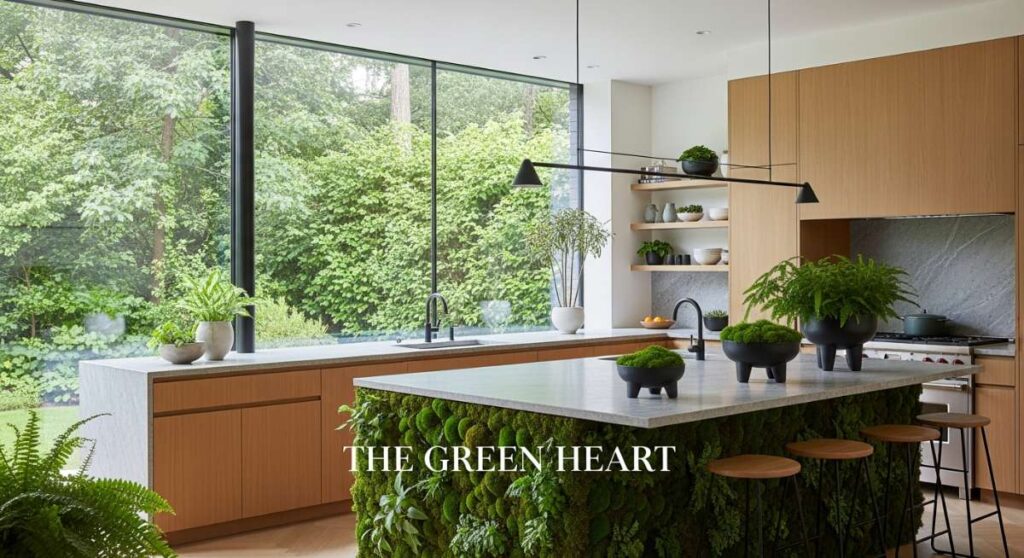 featured: the green heart: how to master modern biophilic kitchen design