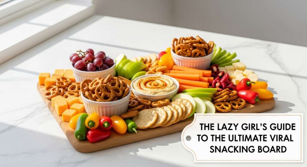 featured: the lazy girl's guide to the ultimate viral snacking board