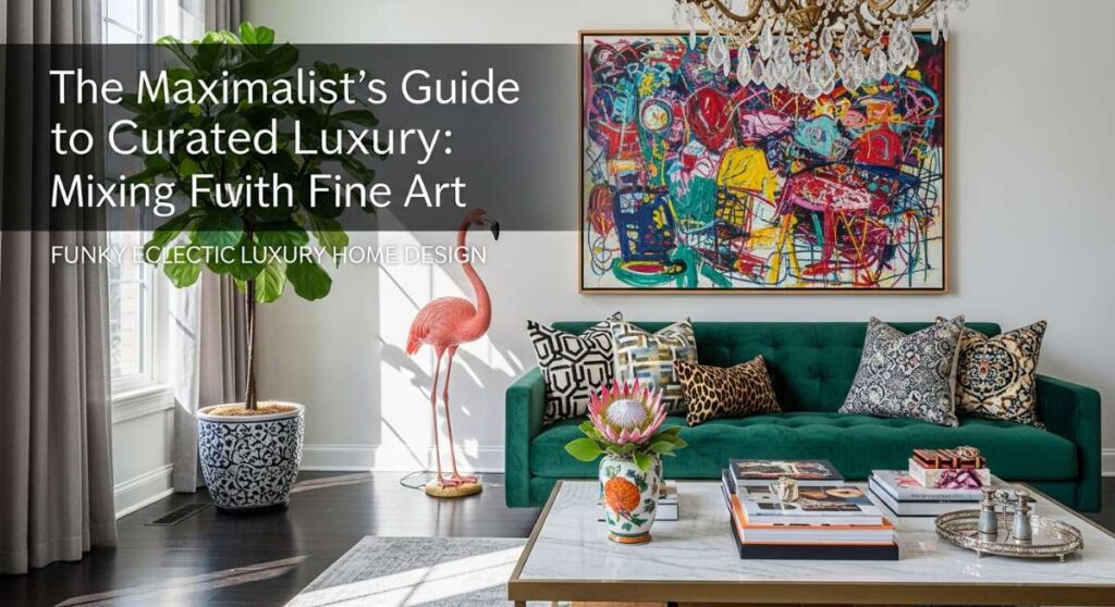 featured: the maximalist's guide to curated luxury: mixing funk with fine art