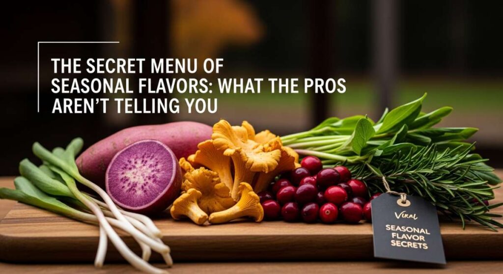 featured: the secret menu of seasonal flavors: what the pros aren't telling you