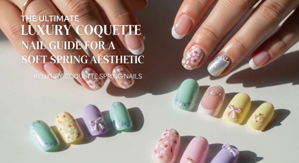 featured: the ultimate luxury coquette nail guide for a soft spring aesthetic