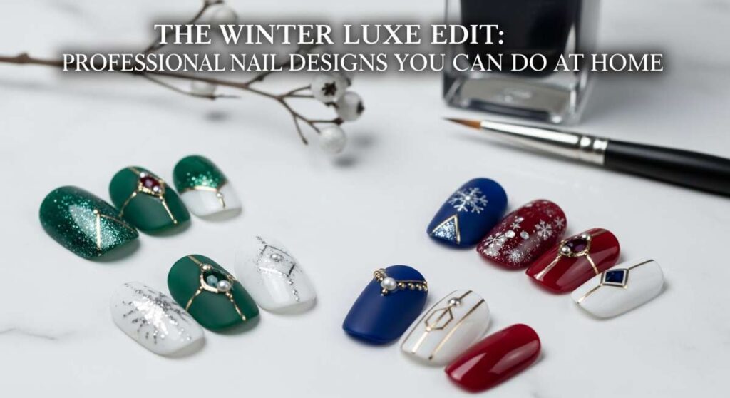 featured: the winter luxe edit: professional nail designs you can do at home