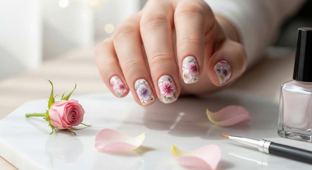 featured: whimsical whispers: elegant floral nail designs you’ll adore