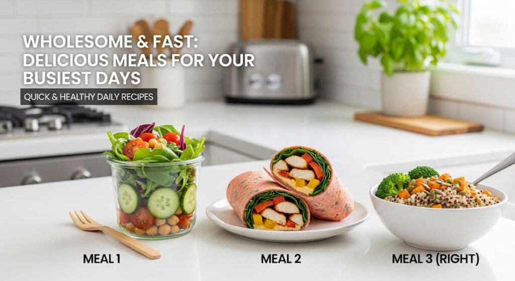 featured: wholesome & fast: delicious meals for your busiest days