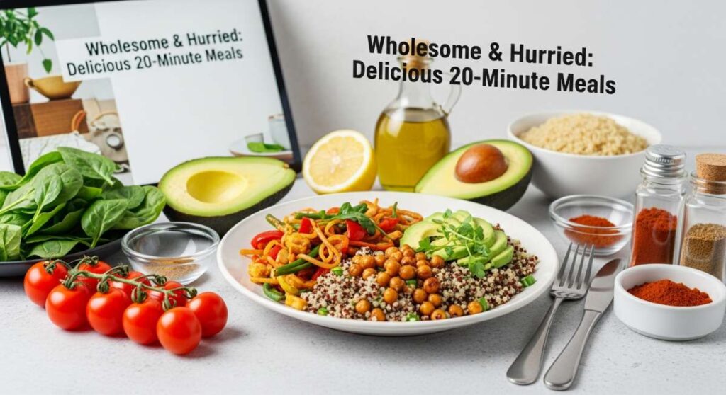 featured: wholesome & hurried: delicious 20 minute meals