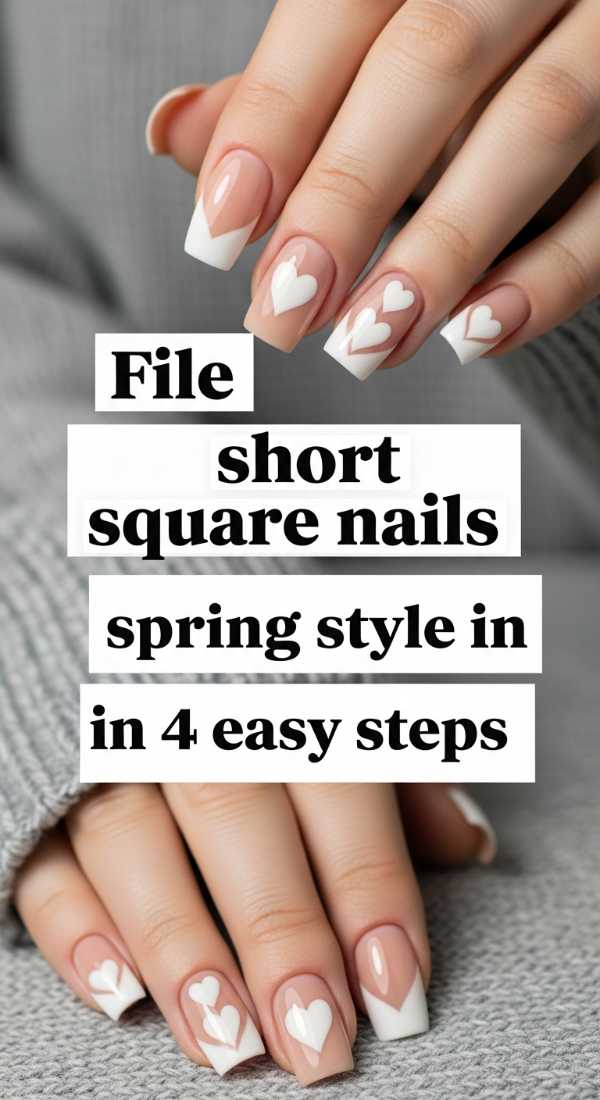 File Short Square Nails Spring Style In 4 Easy Steps 69ea699f9a728