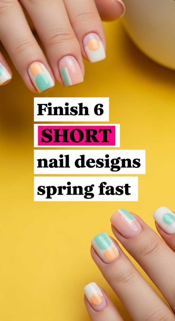 Finish 6 Short Nail Designs Spring Fast 69e3c1d15518b