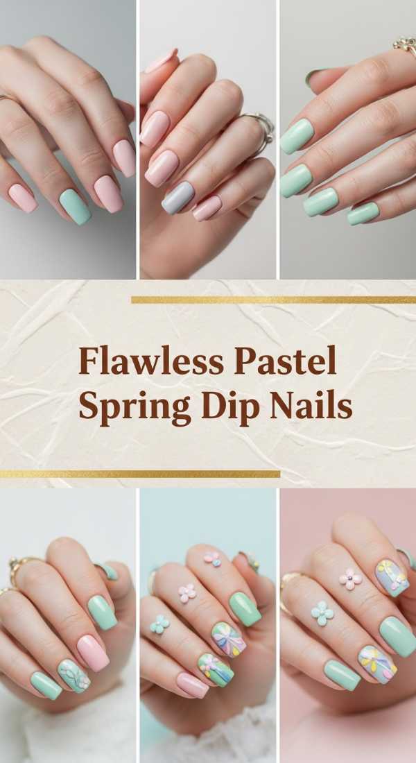 Flawless Pastel Spring Dip Nails 69e4e4ad7125a