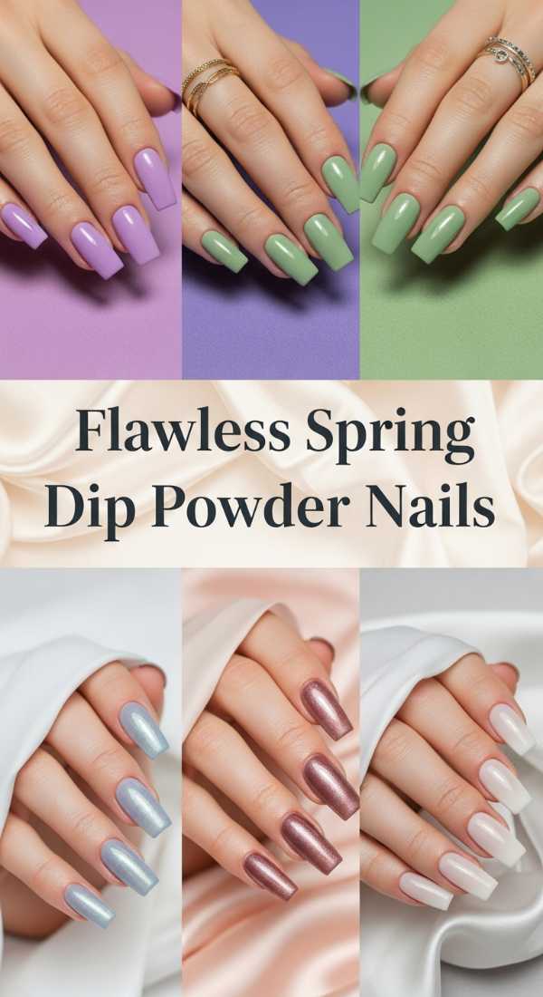 Flawless Spring Dip Powder Nails