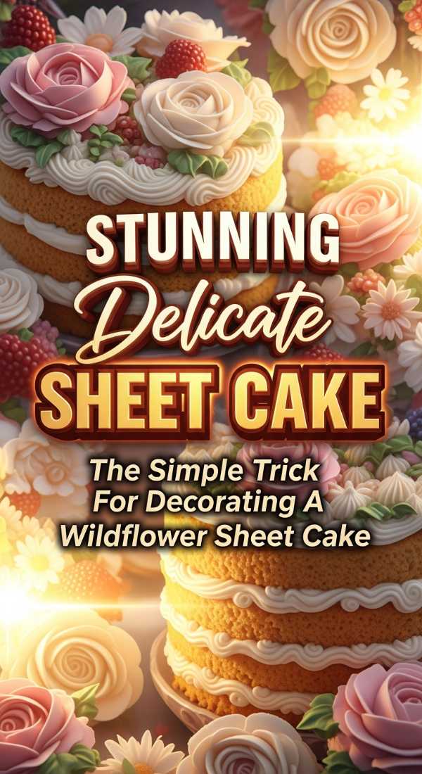 Floral Wildflower Sheet Cake Design 69f1de7850772