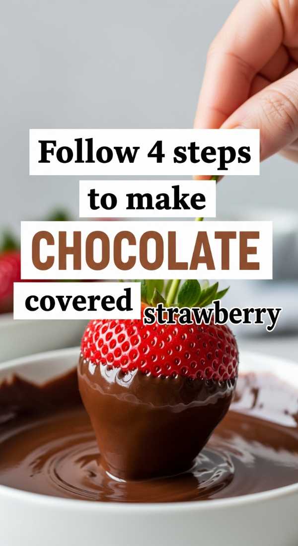 Follow 4 Steps To Make Chocolate Covered Strawberry 69e8557c23ac9