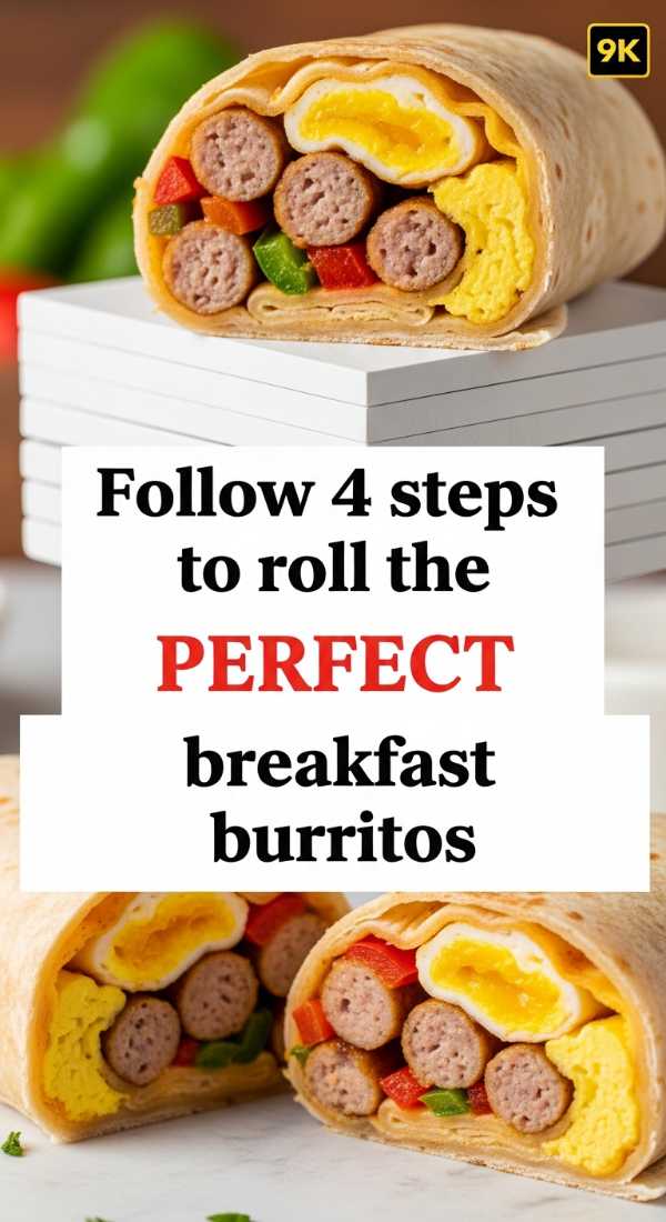 Follow 4 Steps To Roll The Perfect Breakfast Burritos 69e853d95af76