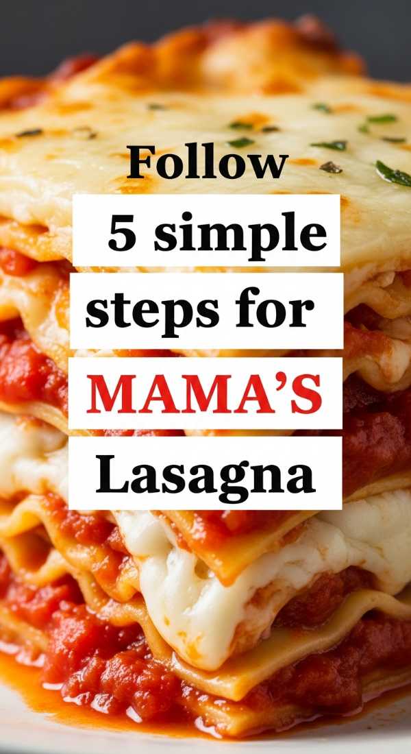 Follow 5 Simple Steps For Mamas Lasagna 69ef4b678843e