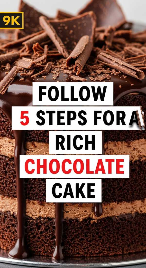 Follow 5 Steps For A Rich Chocolate Cake 69ec86f081274