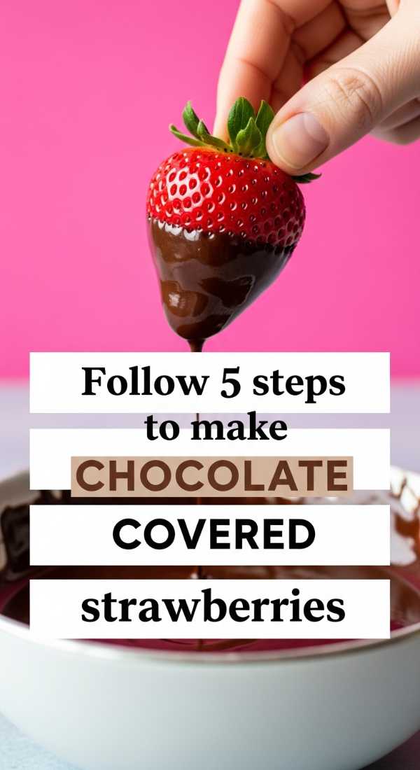 Follow 5 Steps To Make Chocolate Covered Strawberries 69e470256aae6
