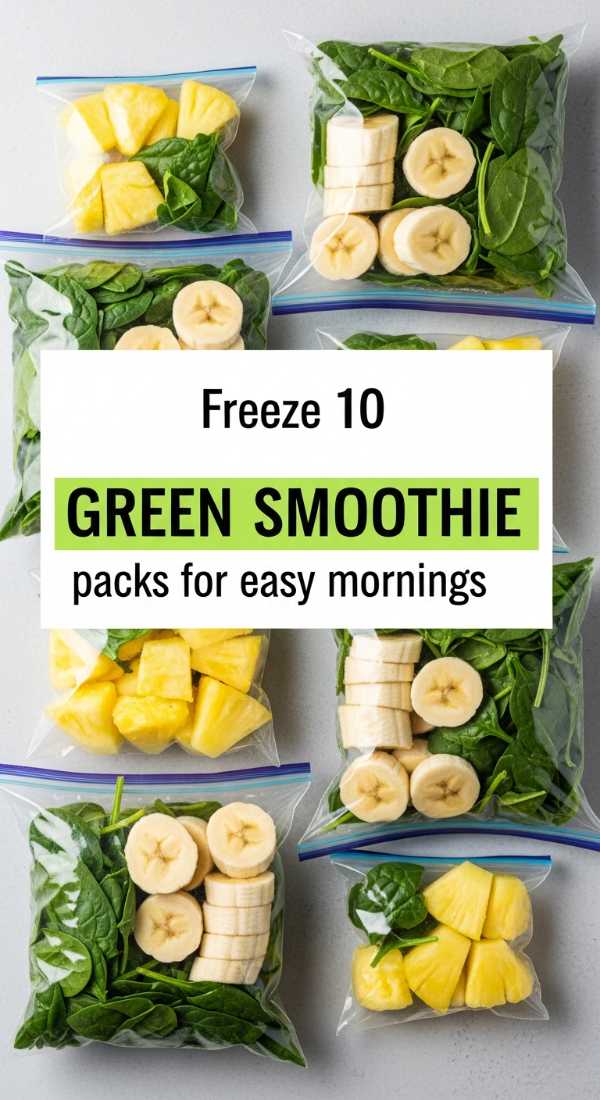 Freeze 10 Green Smoothie Packs For Easy Mornings 69e46e444f7eb