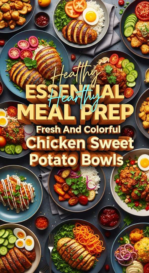 Fresh And Colorful Chicken And Sweet Potato Bowls 69ec950663eef