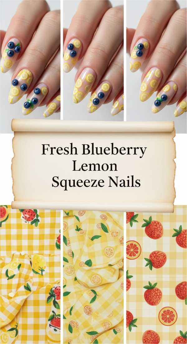 Fresh Blueberry Lemon Squeeze Nails 69ee408544414