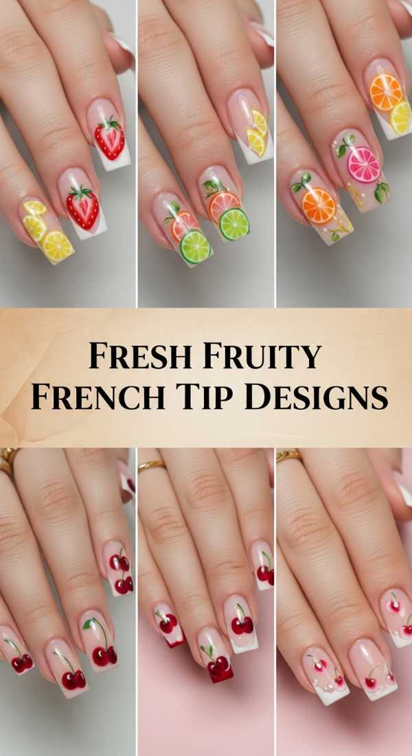 Fresh Fruity French Tip Designs 69e350f749534