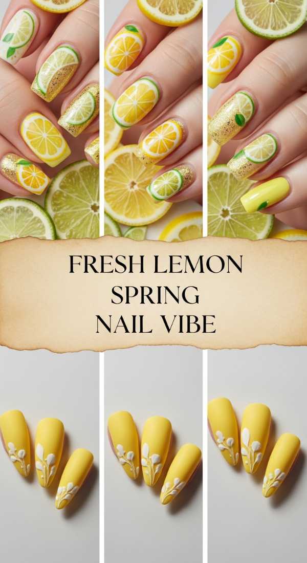 Fresh Lemon Spring Nail Vibe 69ecf87b15df3