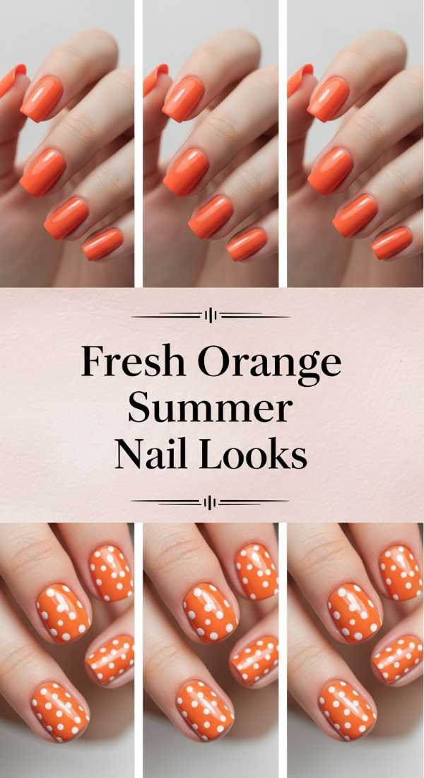 Fresh Orange Summer Nail Looks 69ee59208899f