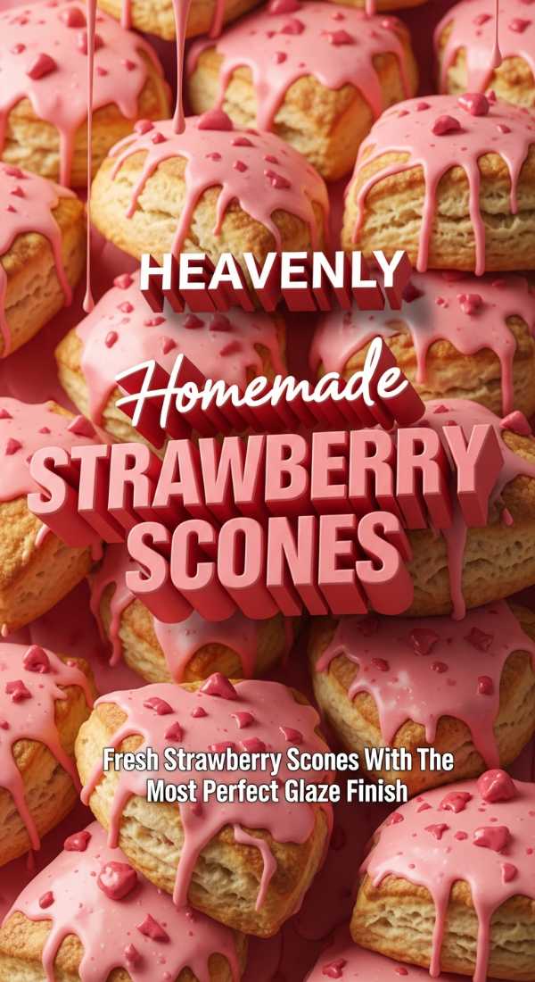 Fresh Strawberry Scones With The Most Perfect Glaze Finish