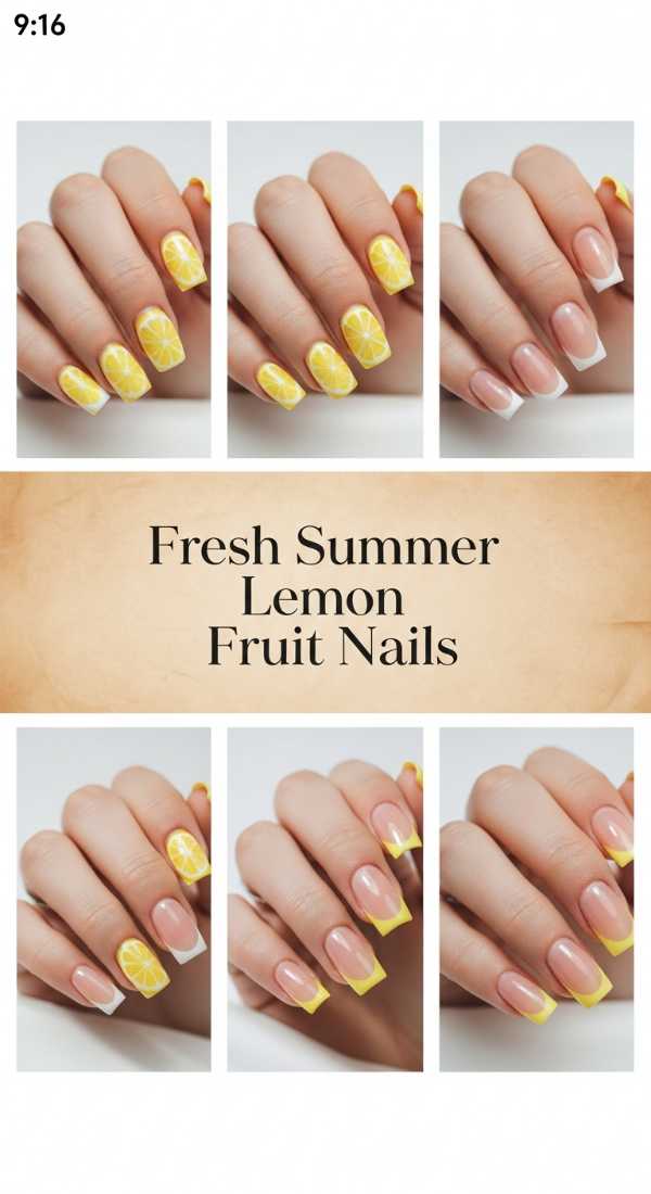 Fresh Summer Lemon Fruit Nails 69e4e499131db