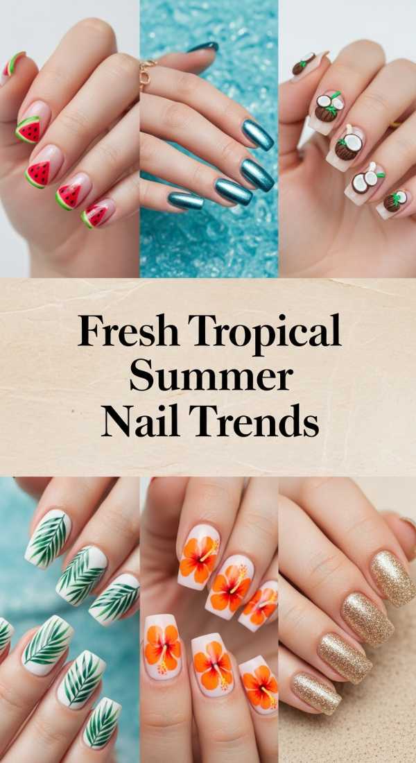 Fresh Tropical Summer Nail Trends 69ecf7445dbfb