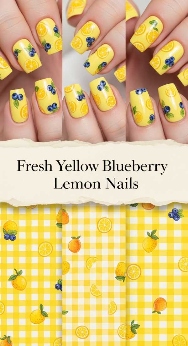 Fresh Yellow Blueberry Lemon Nails 69f32d6e186bf