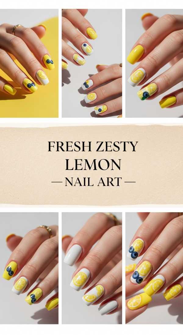 Fresh Zesty Lemon Nail Art 69f32d743a715