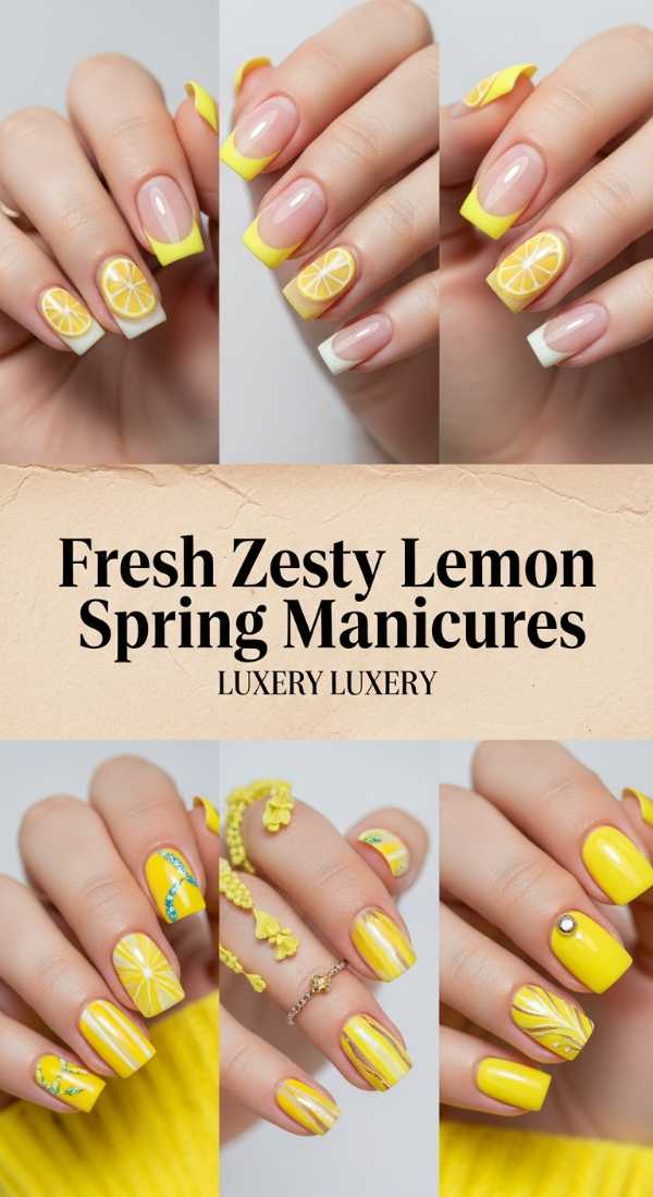 Fresh Zesty Lemon Spring Manicures 69ecf87c543a5