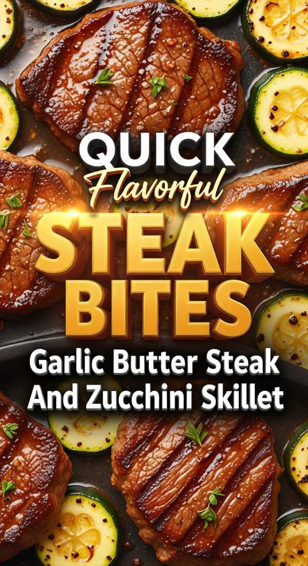 Garlic Butter Steak and Zucchini Skillet
