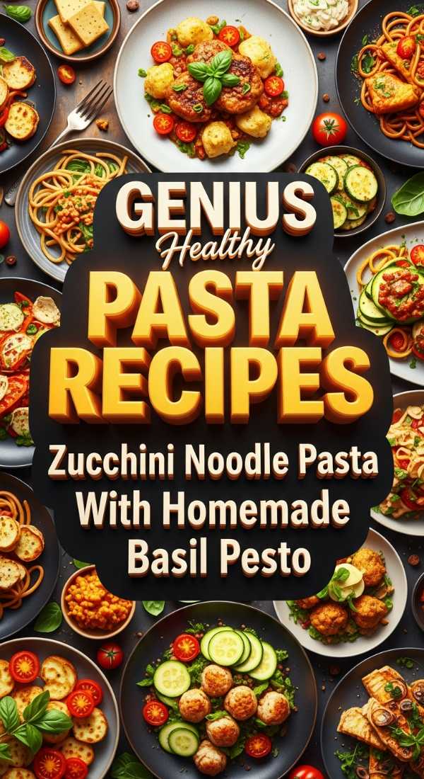 Genius Healthy Pasta Recipes Zucchini Noodle Pasta With Homemade Basil Pesto 69e9bba5e48e1