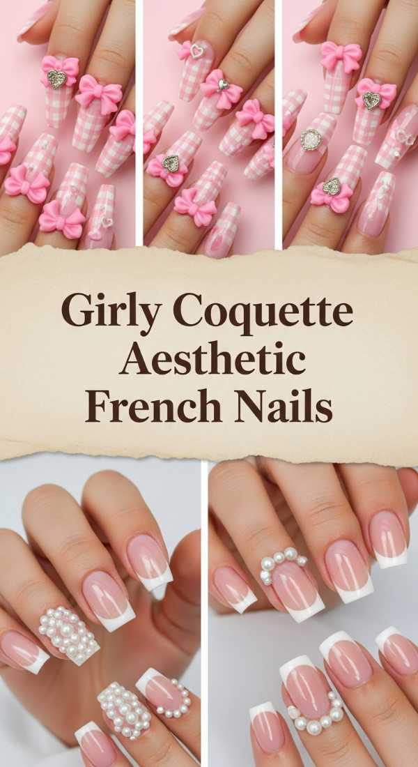 Girly Coquette Aesthetic French Nails 69e72cc52bdb8