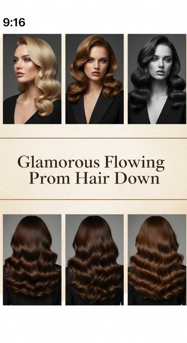Glamorous Flowing Prom Hair Down 69f33d82997bb