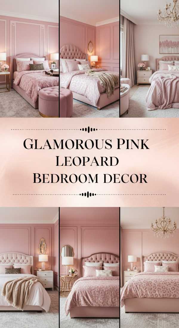 Glamorous Pink Leopard Bedroom Decor 69efa25ae23df