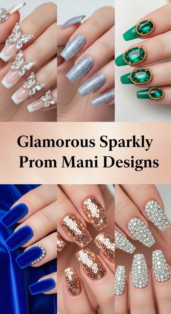 Glamorous Sparkly Prom Mani Designs 69ecf897be09a