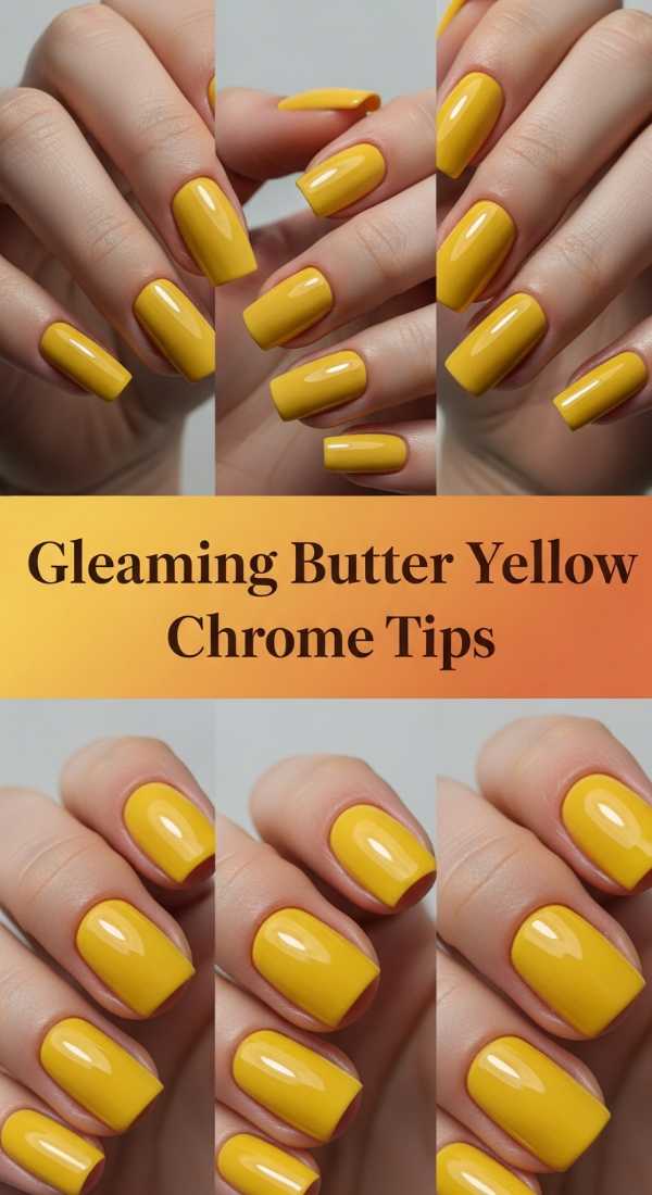 Gleaming Butter Yellow Chrome Tips 69ee4197970de