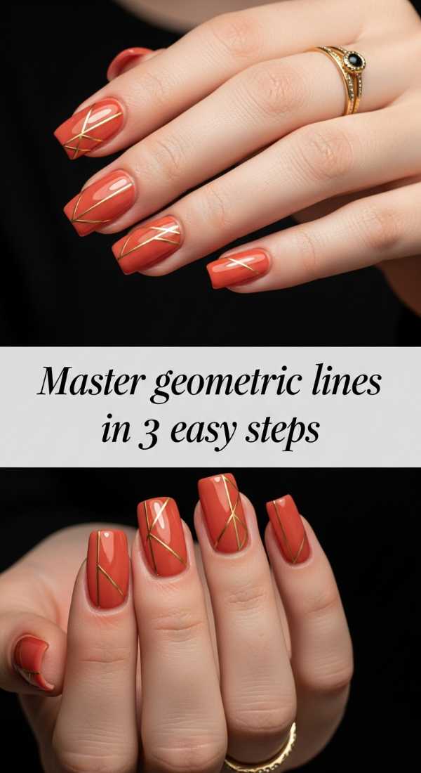 Glossy Terracotta Geometric Lines 69e31eec0d64a