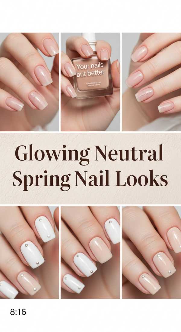 Glowing Neutral Spring Nail Looks 69e4e4a5e3e3b