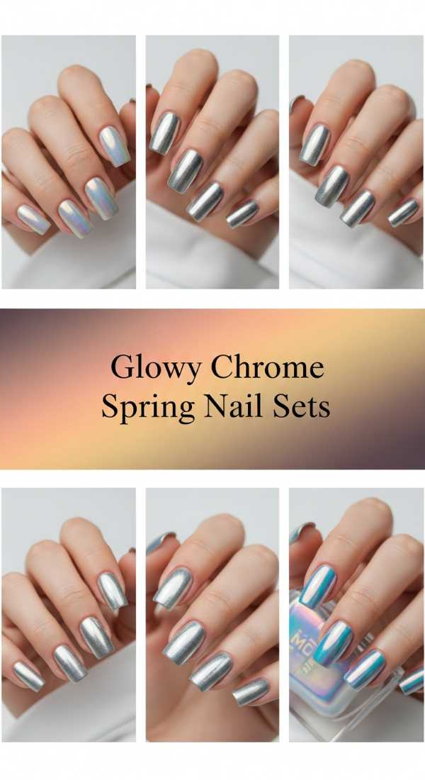 Glowy Chrome Spring Nail Sets 69f0cc4beee1f