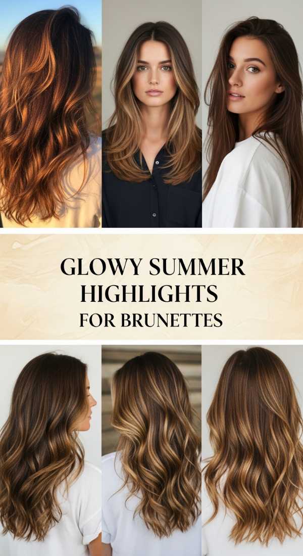 Glowy Summer Highlights For Brunettes
