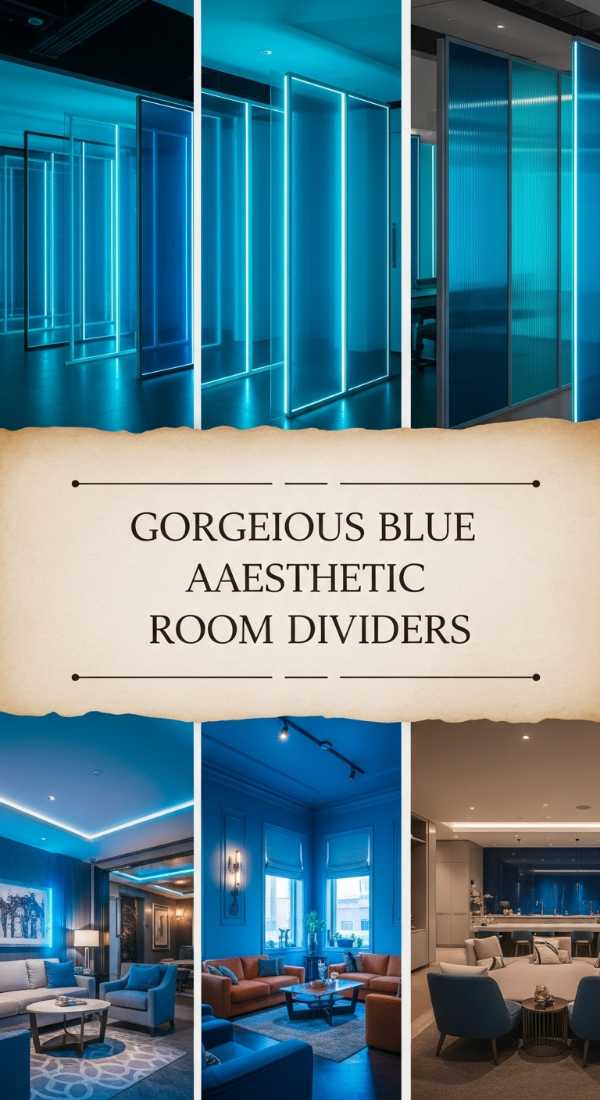 Gorgeous Blue Aesthetic Room Dividers 69e64c61357af
