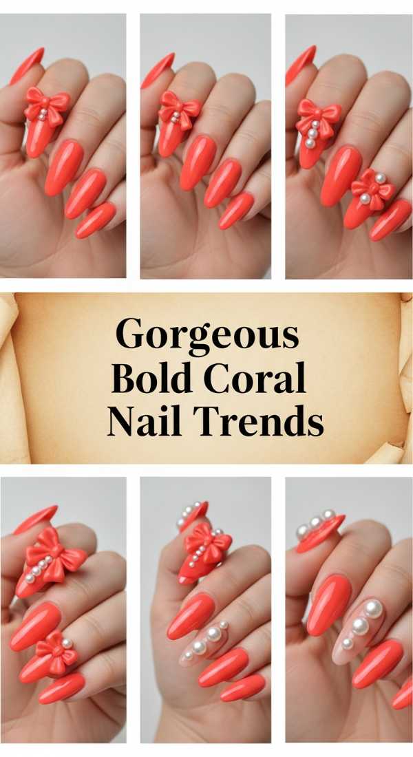 Gorgeous Bold Coral Nail Trends 69ee4188d33f2