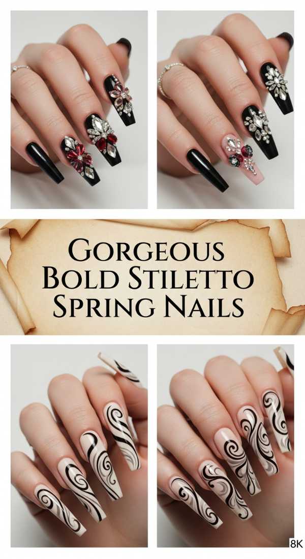 Gorgeous Bold Stiletto Spring Nails 69f0ca2f5eb08
