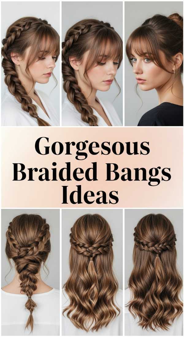 Gorgeous Braided Bangs Ideas 69e742dc7c78d