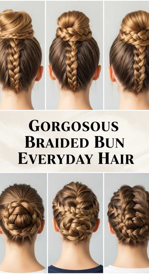 Gorgeous Braided Bun Everyday Hair 69e33a0dba8c5