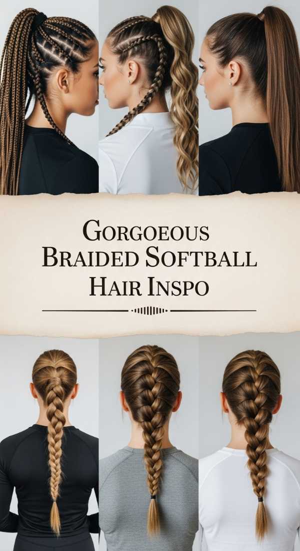 Gorgeous Braided Softball Hair Inspo 69df3fc109a64