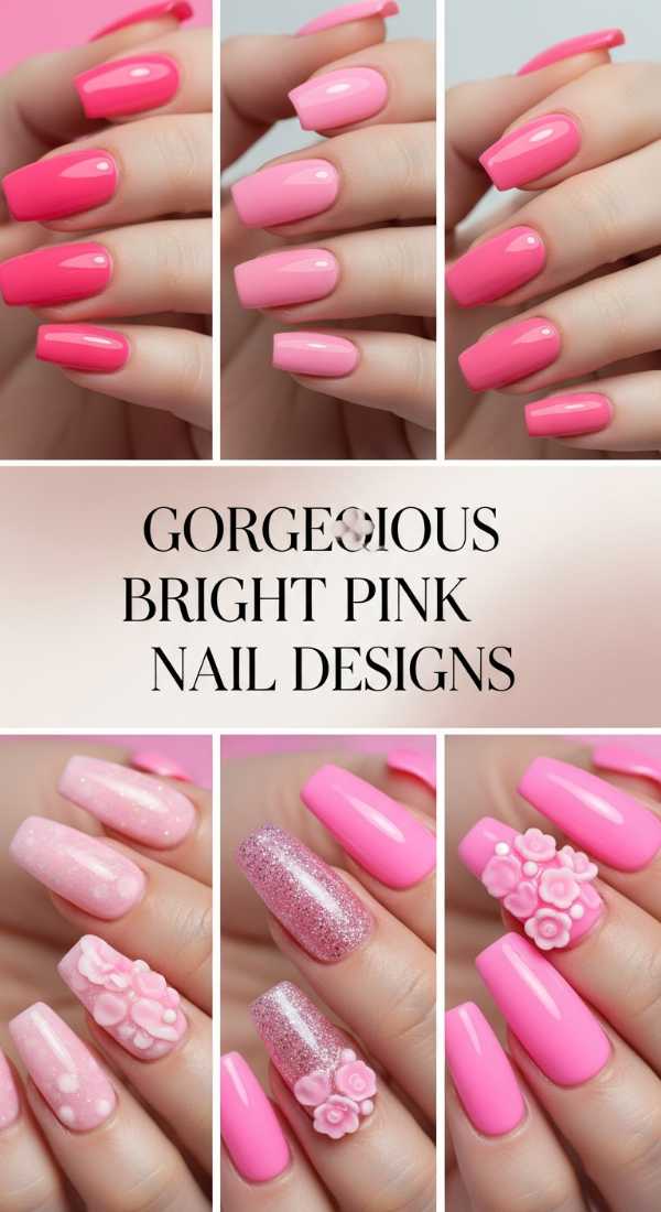 Gorgeous Bright Pink Nail Designs 69e9cd0b4d98f